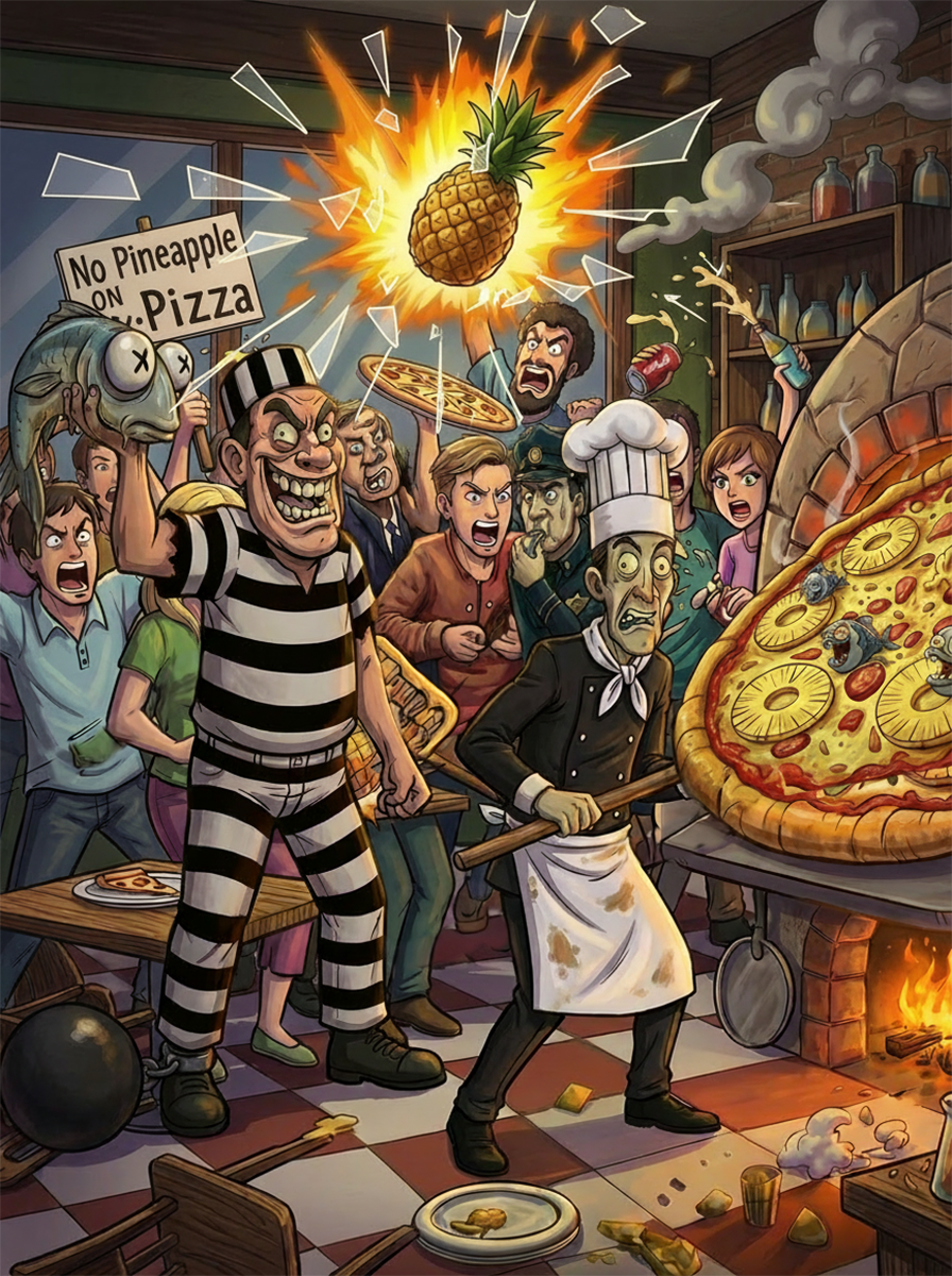 Pineapple Pizza Riot card art